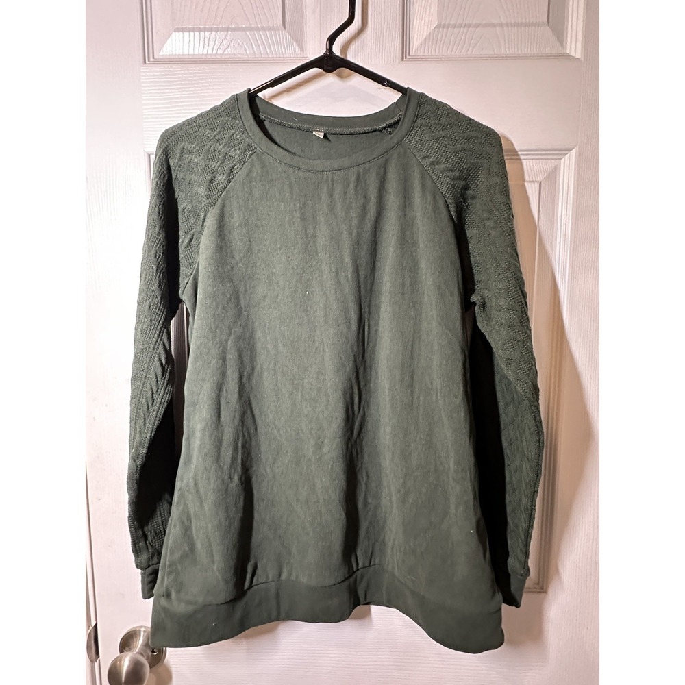 Women's Green Sweater with Knit Sleeves Size Small - Purchased from Amazon